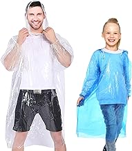 Peaken Disposable Rain Ponchos, 8 Pack Emergency Raincoats Waterproof Ponchos Transparent Rain Coats for Festivals, Hiking,Camping