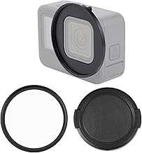 PULUZ 52mm UV Lens Filter Adapter Ring for GoPro Hero11 Hero11 Black Mini HERO10 Black HERO9 Black， Lens Filter Converter Ring with Lens Cap for Hero 11 10 9