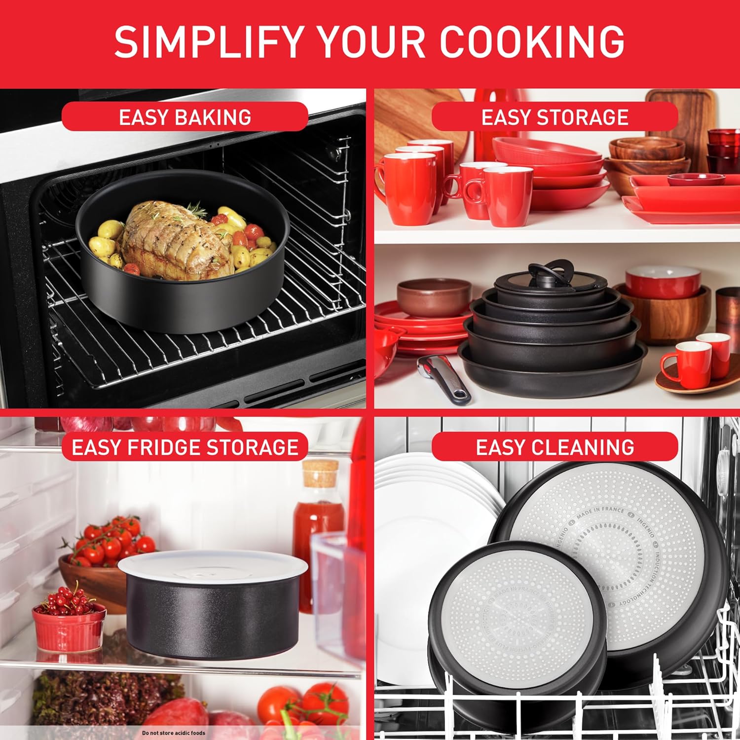 Tefal Ingenio Unlimited ON 13 piece Non-Stick Induction Pan Set, 22&28 cm Frying Pans, 16&20 cm Saucepans, 24 cm Sautepan, 26 cm Wok Pan, 16&20&24 cm Glass Lids, 16&20 cm Lids, 2 Handles, L3959243-2