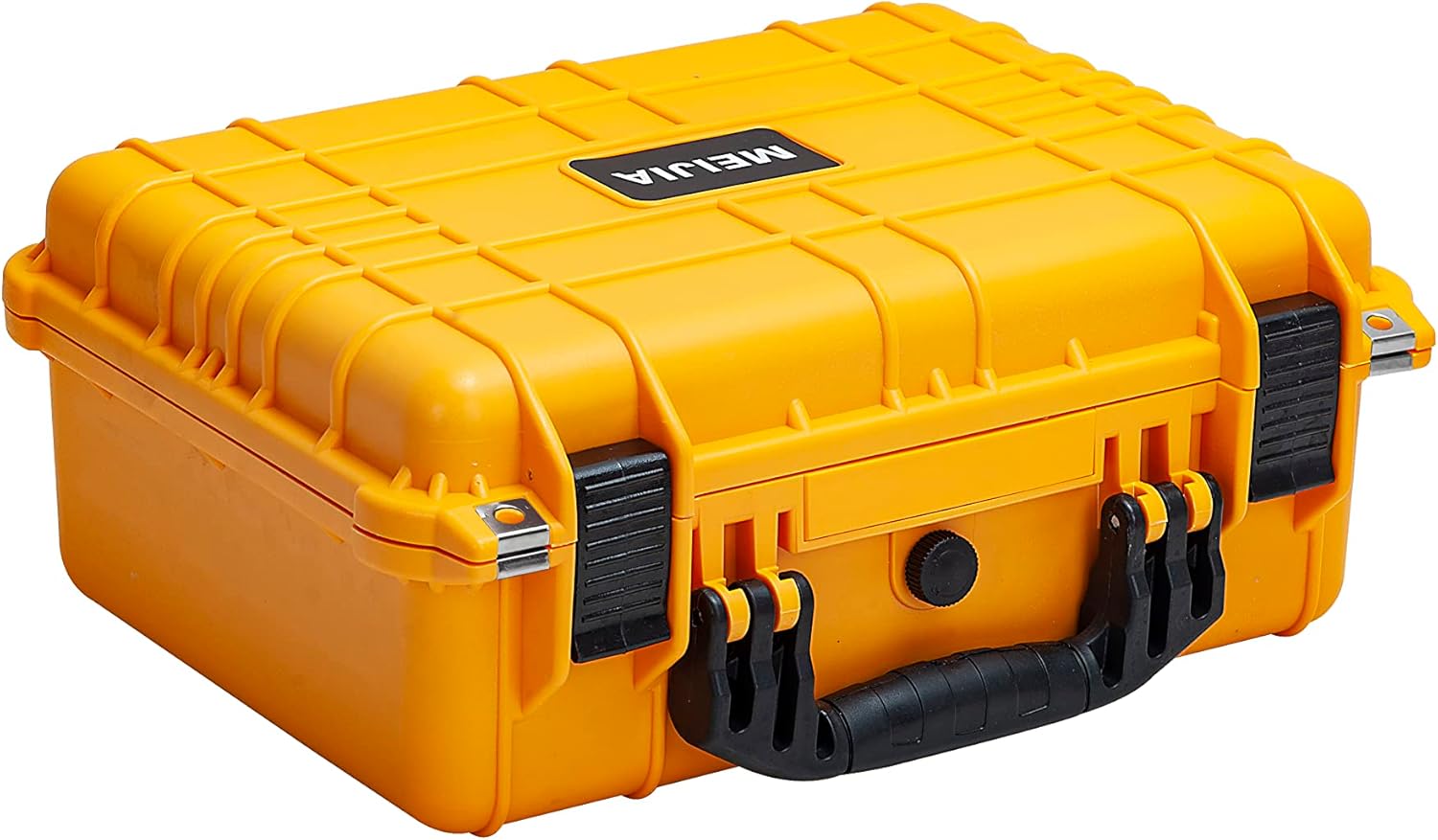 MEIJIA Portable All Weather Waterproof Camera Case with Customizable Fit Foam,Fit Use of Drones, Camera, Equipments, Pistols,15.98x12.99x6.85inches (Yellow)-0