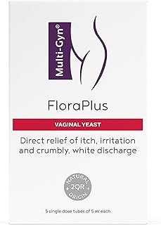 Multi-gyn FloraPlus – Treat Vaginal Yeast Symptoms - Prebiotic Vaginal Fungus Gel Against Harmful Bacteria and Fungi – Includes 5 Disposable Tubes 5 ml Each