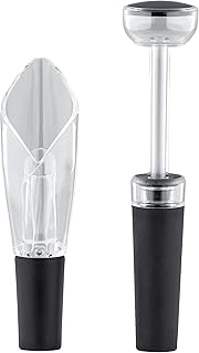 Haier Wine Aerator Pourer and Wine Bottle Stopper Set, includes Tulip Wine Aerator Pourer, Wine Bottle Stopper, Premium Quality