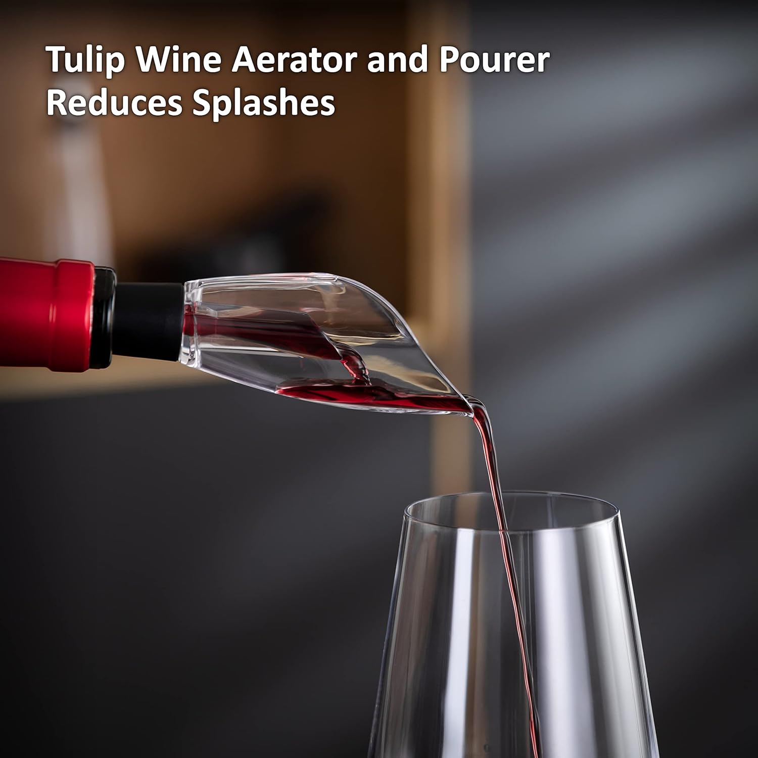 Haier Wine Aerator Pourer and Wine Bottle Stopper Set, includes Tulip Wine Aerator Pourer, Wine Bottle Stopper, Premium Quality-3