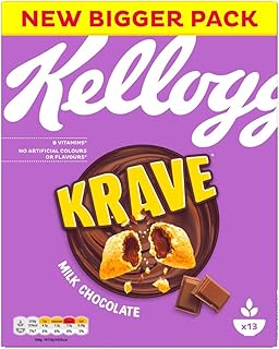 Kellogg's Krave Milk Chocolate Breakfast Cereal, 410g