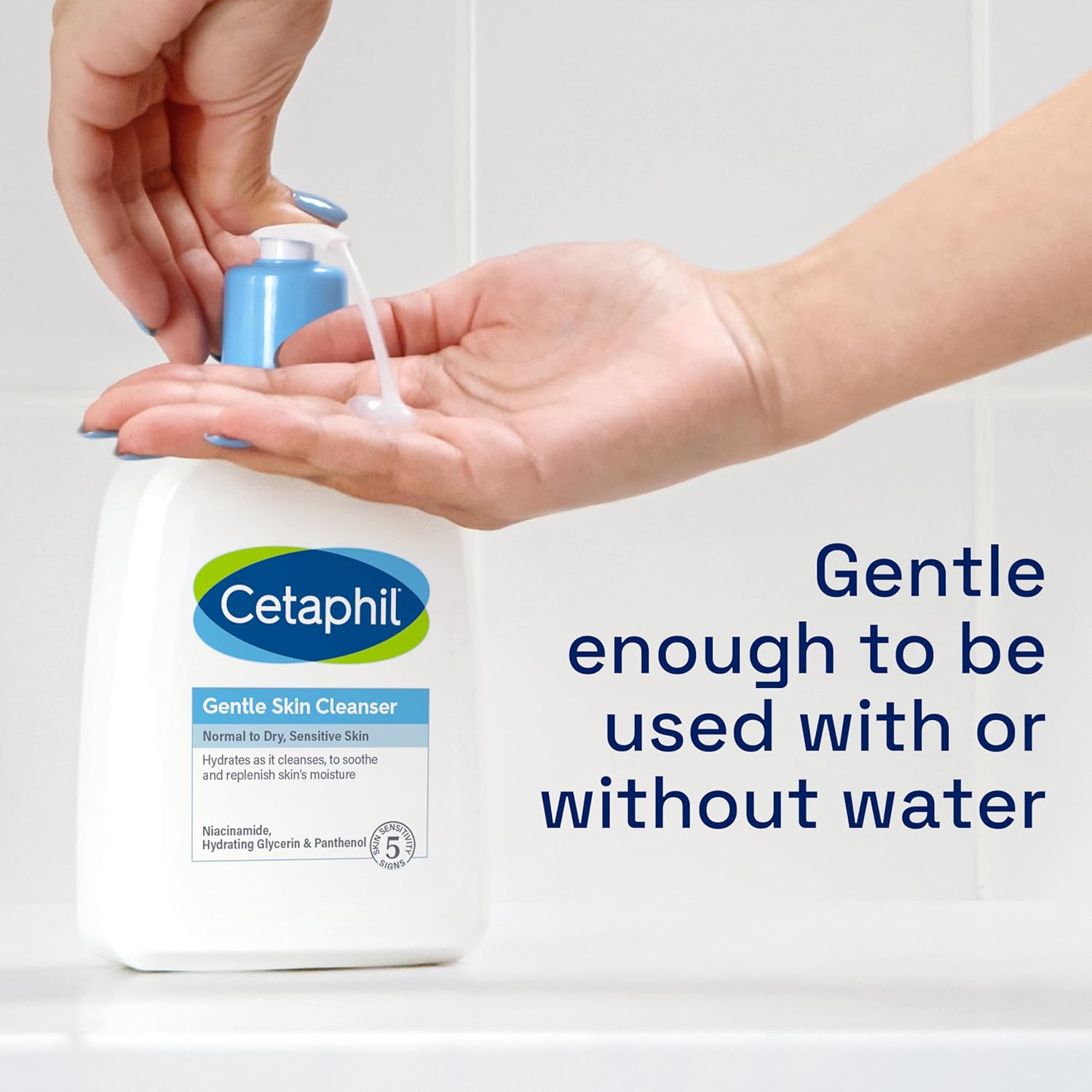 Cetaphil Gentle Skin Cleanser, 1L, Face & Body Wash, For Normal To Dry Sensitive Skin, With Niacinamide & Glycerin, Soap Free-6