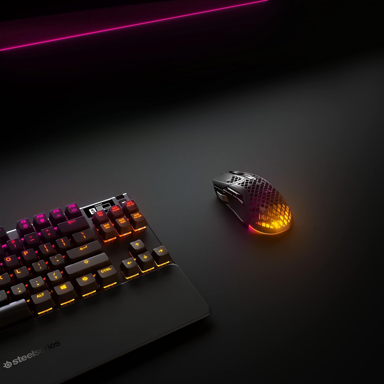 SteelSeries Aerox 5 Wireless - Holey RGB Gaming Mouse - Ultra-lightweight Water Resistant Design - 9 Buttons - Bluetooth/2.4 GHz - 18K DPI TrueMove Air Optical Sensor-11