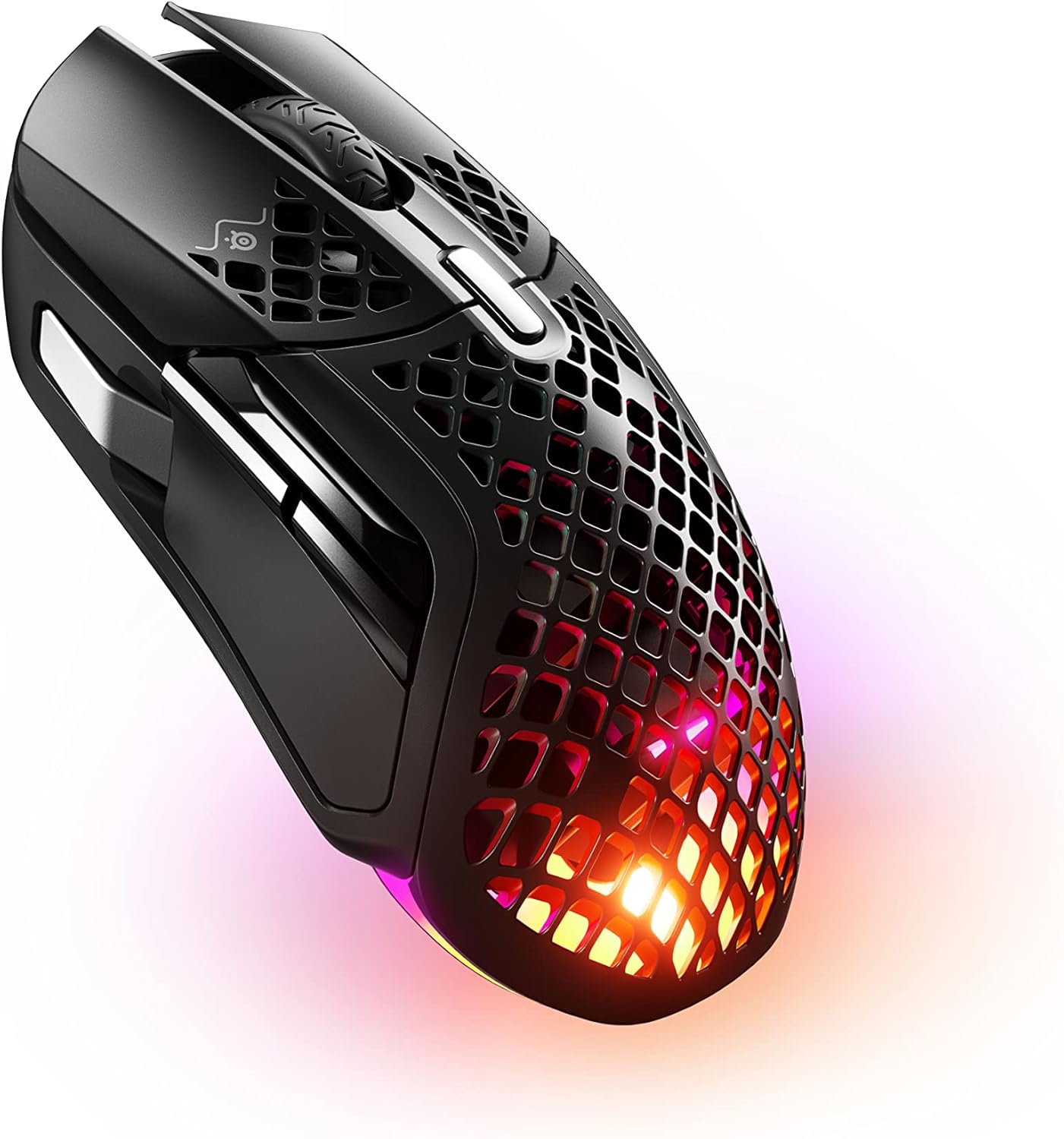 SteelSeries Aerox 5 Wireless - Holey RGB Gaming Mouse - Ultra-lightweight Water Resistant Design - 9 Buttons - Bluetooth/2.4 GHz - 18K DPI TrueMove Air Optical Sensor-9