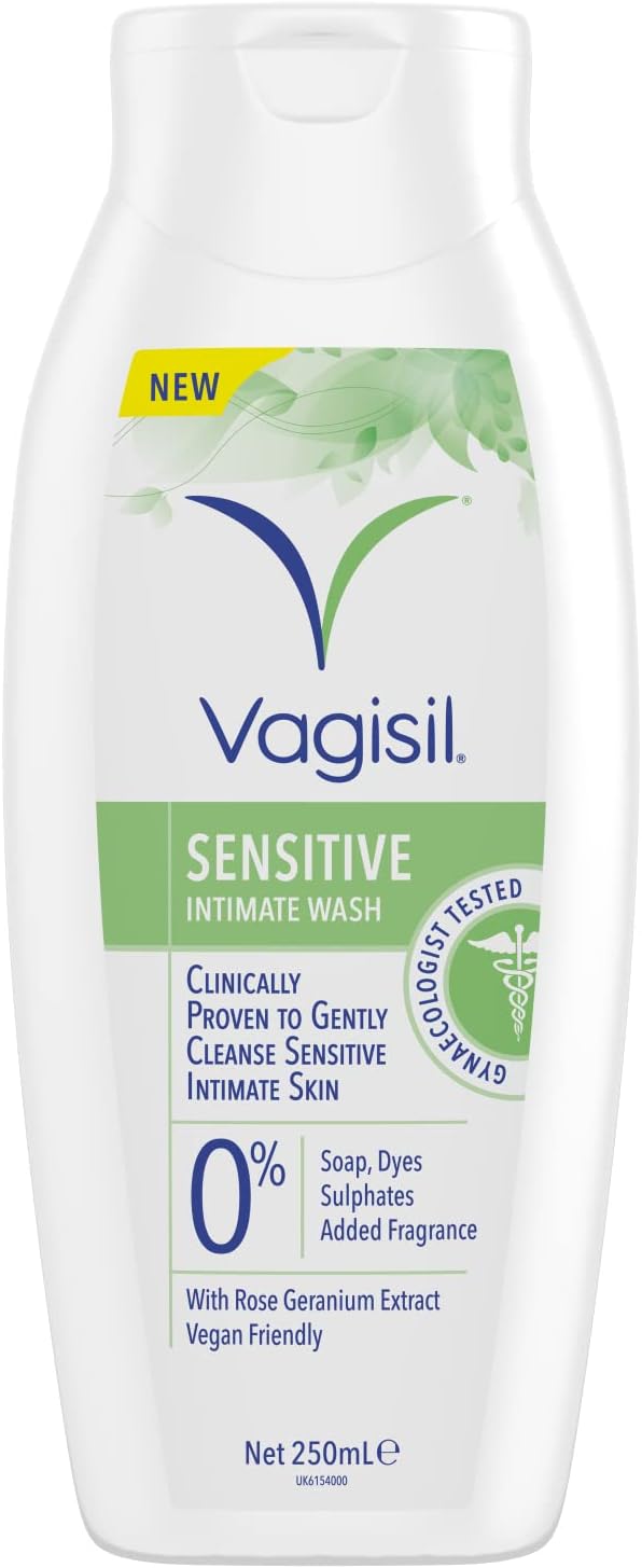 Vagisil Sensitive Intimate Wash For Women, Gently Cleanses Sensitive Skin, pH Balanced, Soap Free Dye Free & Fragrance Free, 250ml-0