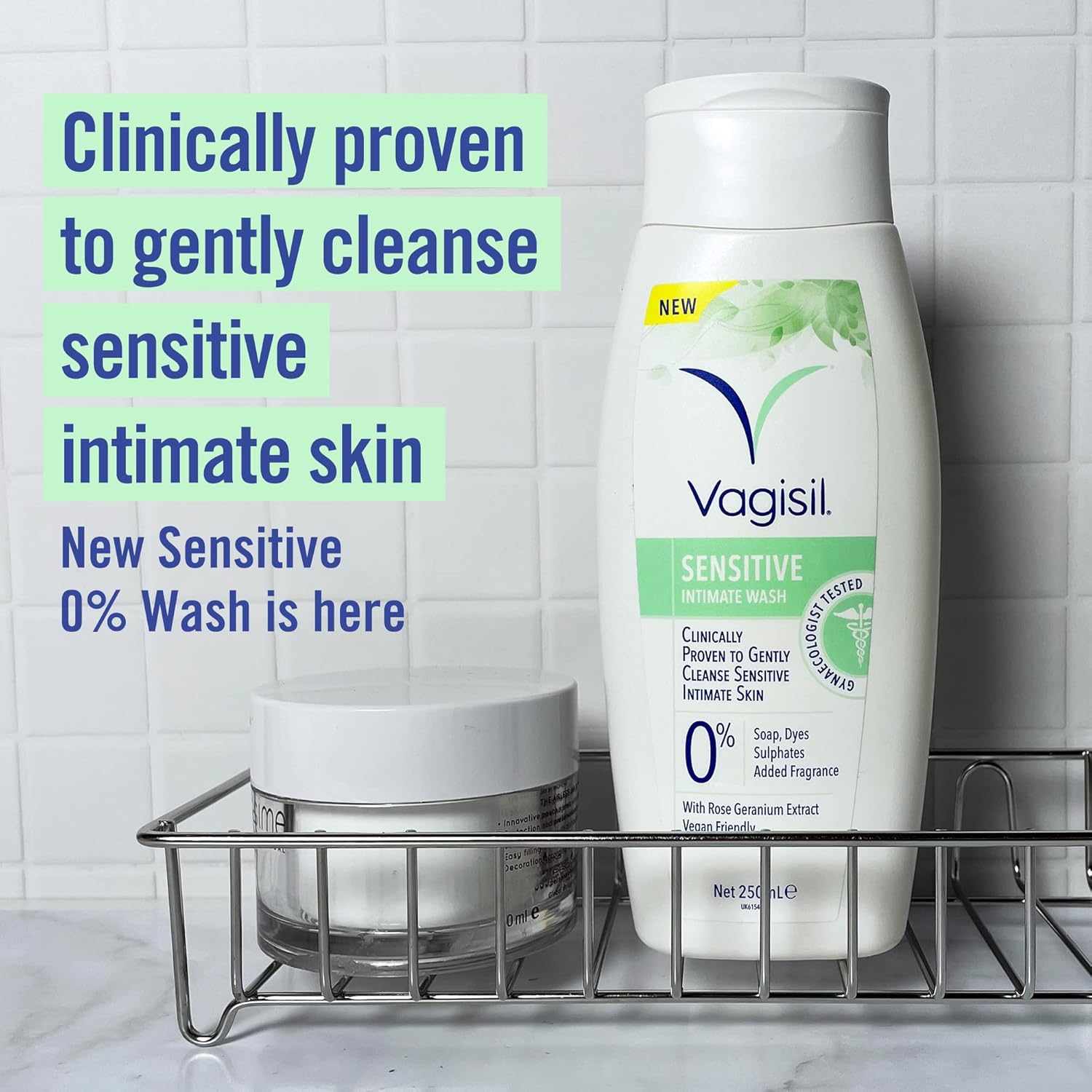 Vagisil Sensitive Intimate Wash For Women, Gently Cleanses Sensitive Skin, pH Balanced, Soap Free Dye Free & Fragrance Free, 250ml-1