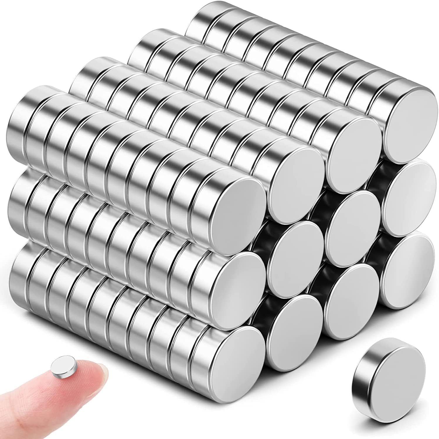 50 Pack Magnets, Fridge Magnets, Neodymium Strong Magnet, Small Magnets, Whiteboard Magnets, Mini Magnets, Tiny Magnets, Magnets for Whiteboards, Magnets for Crafts, Home, Office, DIY - 6 mm x 2 mm-0