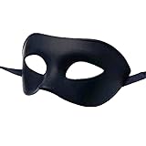 LECMACY Man Face Masquerade Mask for Venetian Greek Roman Party Mardi Gras Mask Design Mythological Greek Style, Fit for Halloween Christmas Mardi Gras Party (Black)