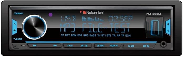 Nakamichi NQ723BD 1 DIN Car Stereo Car Radio Support Bluetooth USB AUX in Tuner FM Radio Stereo With Detachable Front Panel