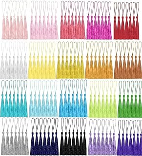 140 Pcs Mini Tassels, BetterJonny 20 Colors Silky Tassels Handmade Bookmarks Tassels for DIY Craft Supplies Home Decor