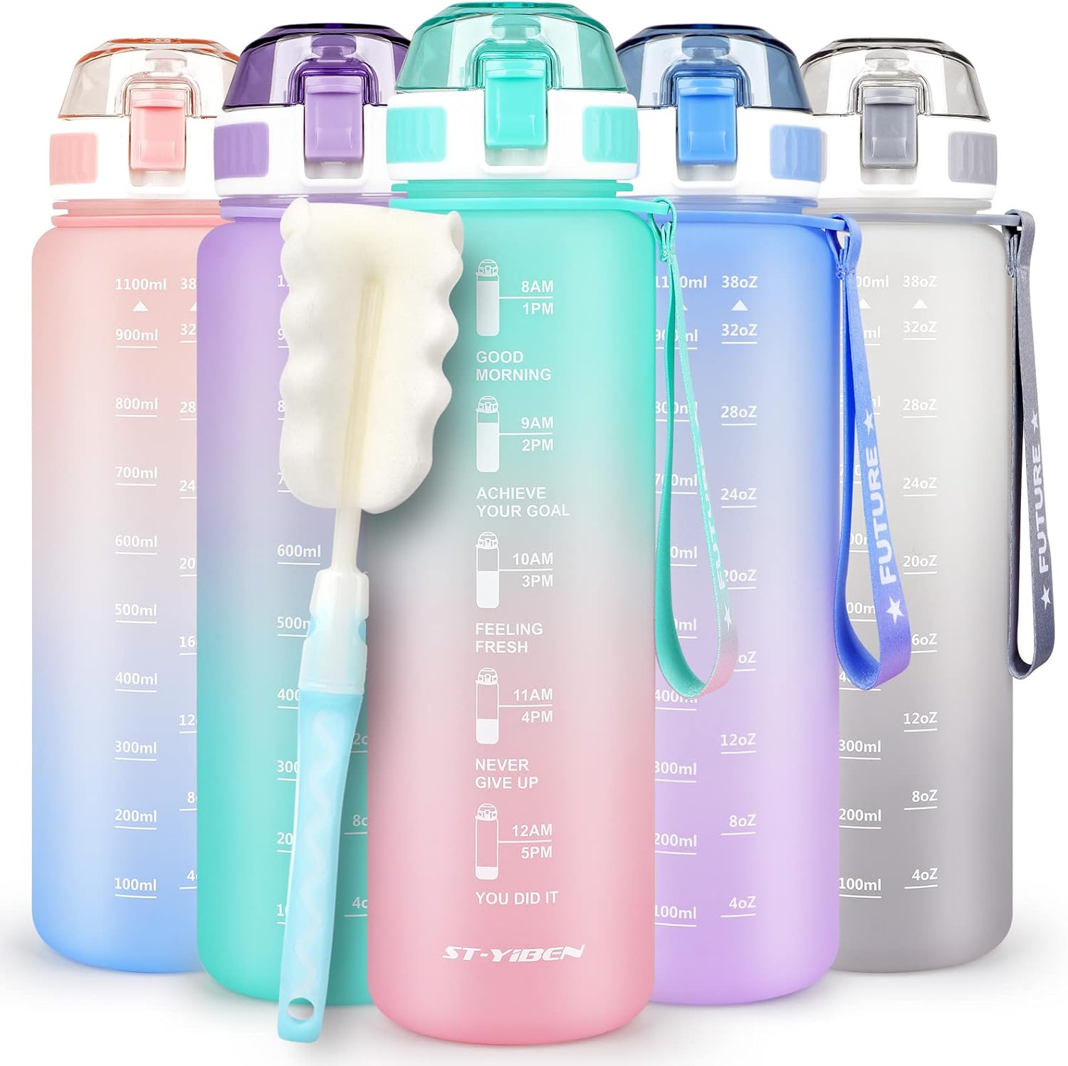 CodiCile Water Bottle Sports 1.1 Litre Water Bottle, BPA Free Drinks Bottle, 100% Leakproof Water Bottle, Sturdy and Durable Water Bottle for Sports, Fitness, Gym, Cycling, School and Office-0