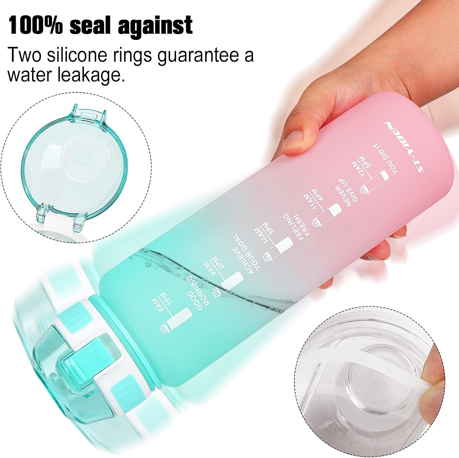 CodiCile Water Bottle Sports 1.1 Litre Water Bottle, BPA Free Drinks Bottle, 100% Leakproof Water Bottle, Sturdy and Durable Water Bottle for Sports, Fitness, Gym, Cycling, School and Office-3