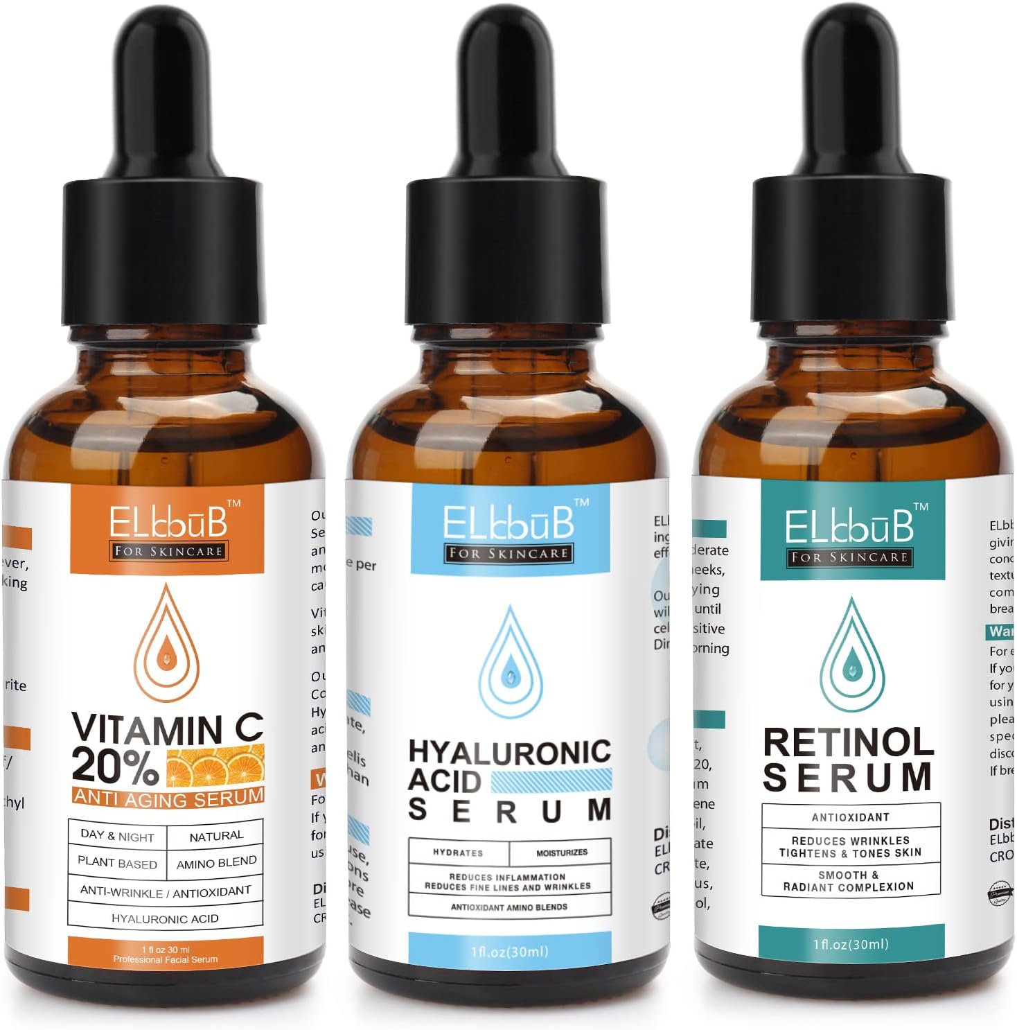 Age Defying Serum 3 Pack with Vitamin C, Retinol and Hyaluronic Acid - Boost Skin Collagen,Hydrate & Plump Skin, Anti Aging & Wrinkle Facial Serum-0