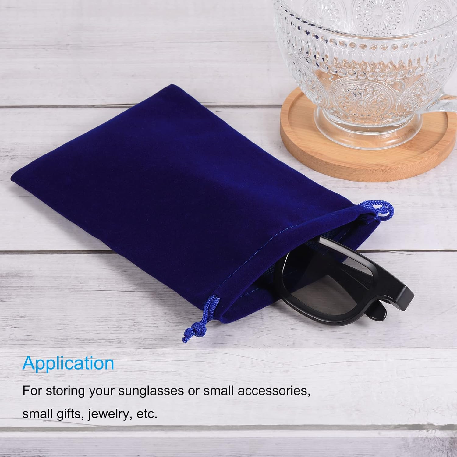 PATIKIL 18x12cm Drawstring Gift Bags, 4Pcs Soft Flannel Cloth Storage Pouch for Jewelry Glasses Wedding, 4 Colors-4