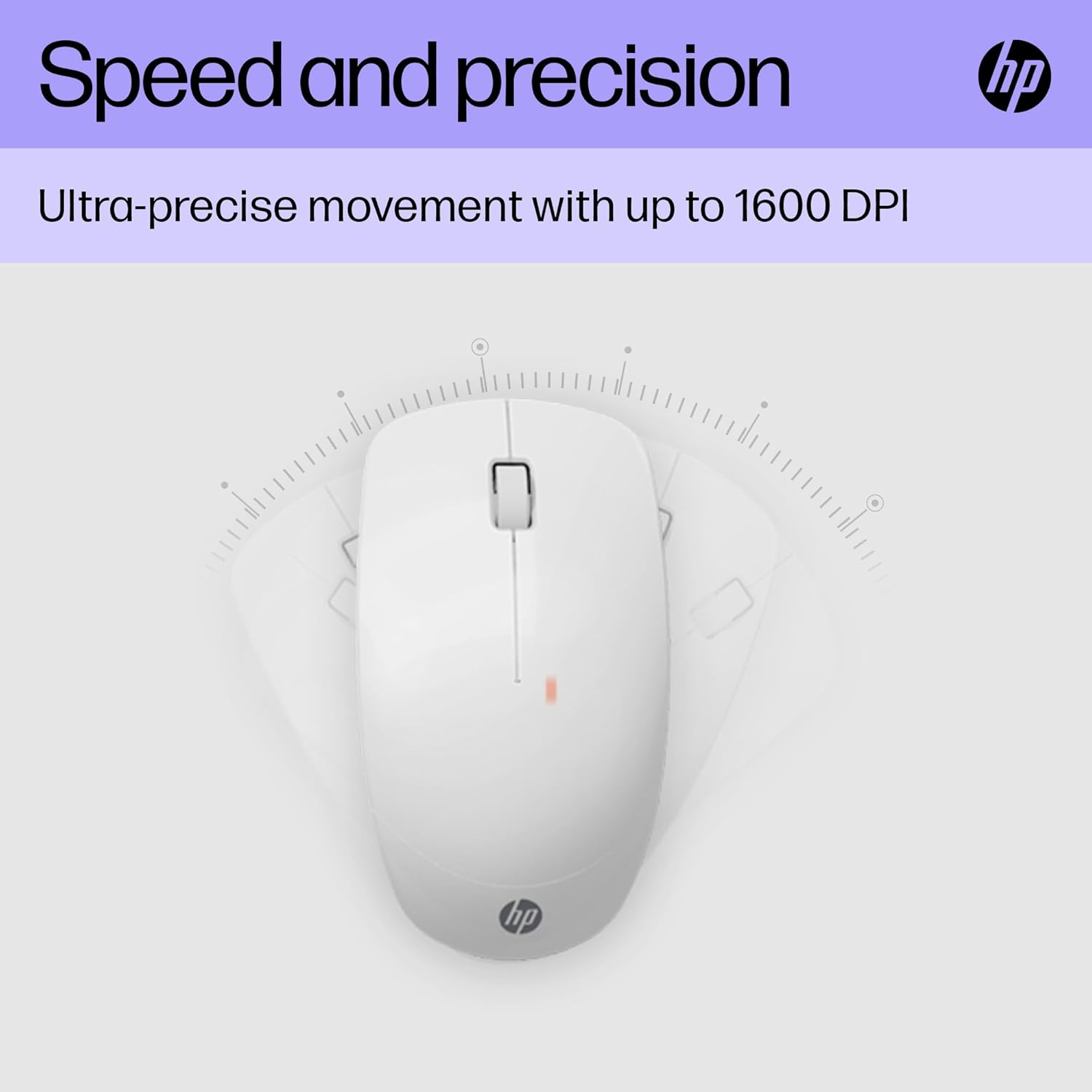 HP 230 Wireless Mouse and Keyboard Combo, quiet and comfortable keystrokes, Number Pad, QWERTY UK Layout, 1600 DPI Optical Mouse Sensor, 2.4GHz Wireless USB dongle included, White-3