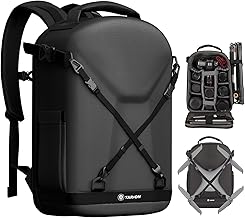 TARION Camera Backpack, Photography Backpack with Hard Shell, Camera Bag with 15'' Laptop Compartment and Rain Cover, Backpack for Drones DSLR SLR Cameras Accessories