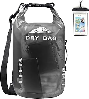 HEETA Waterproof Dry Bag for Women Men, 5L/10L/20L Roll Top Lightweight Dry Storage Bag Backpack with Waterproof Phone Case(IPX7) for Travel, Swimming, Boating, Kayaking, Camping and Beach