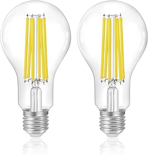 FLSNT E27 Screw Bulb 200W Equivalent, 3452LM Ultra Bright LED Daylight Bulbs, 18W A70 LED Edison Screw Bulb, 5000K Daylight, Non-Dimmable, Pack of 2