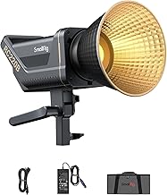 SMALLRIG RC 220B 220W Bi-Color COB Video Light, 2700K-6500K 84500Lux Continuous Output Light with 9 Lighting Effects, CRI 95+ Bowens Mount Light with 2 Power Supply Methods App Control – 3622