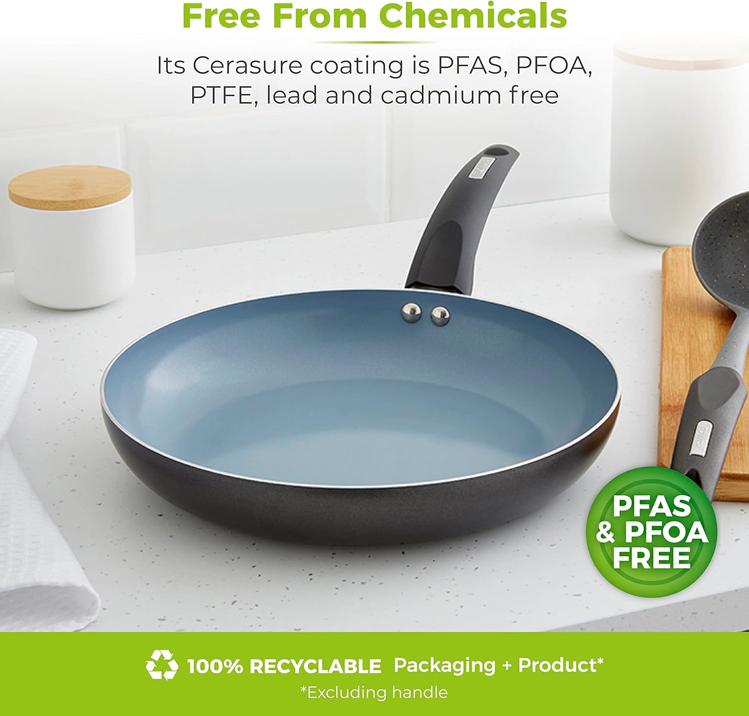 Tower T80352 Cerasure 28cm Fry Pan with Non-Stick Coating, Suitable for all Hob Types, Graphite-7