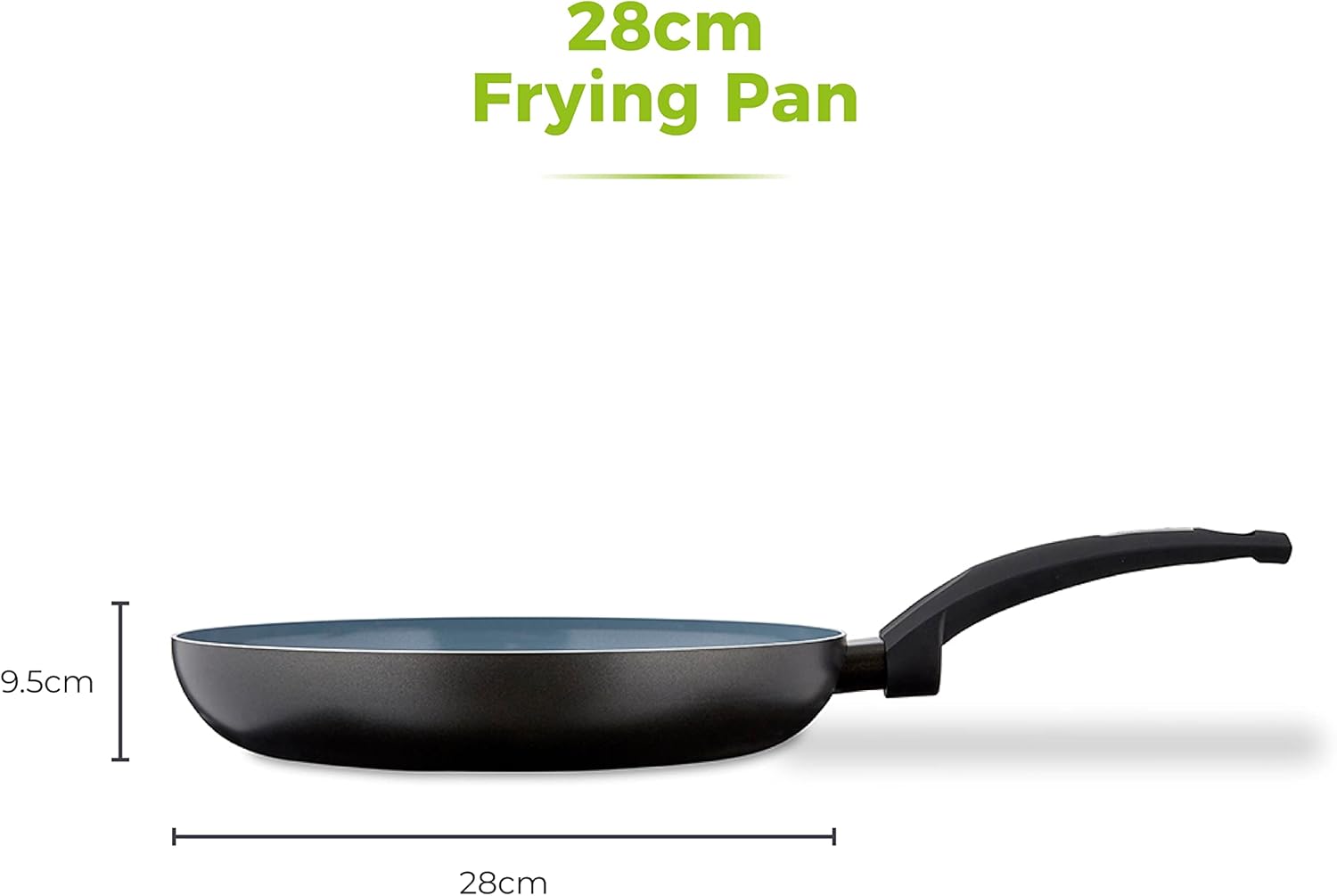 Tower T80352 Cerasure 28cm Fry Pan with Non-Stick Coating, Suitable for all Hob Types, Graphite-9