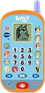 VTech Bluey Ring Ring Learning Phone, Official Bluey Toy, Interactive Role Play Phone, Toy Phone with Voice Activation, Games & Numbers, Educational Gift for Children Ages 3, 4+ Years, English Version