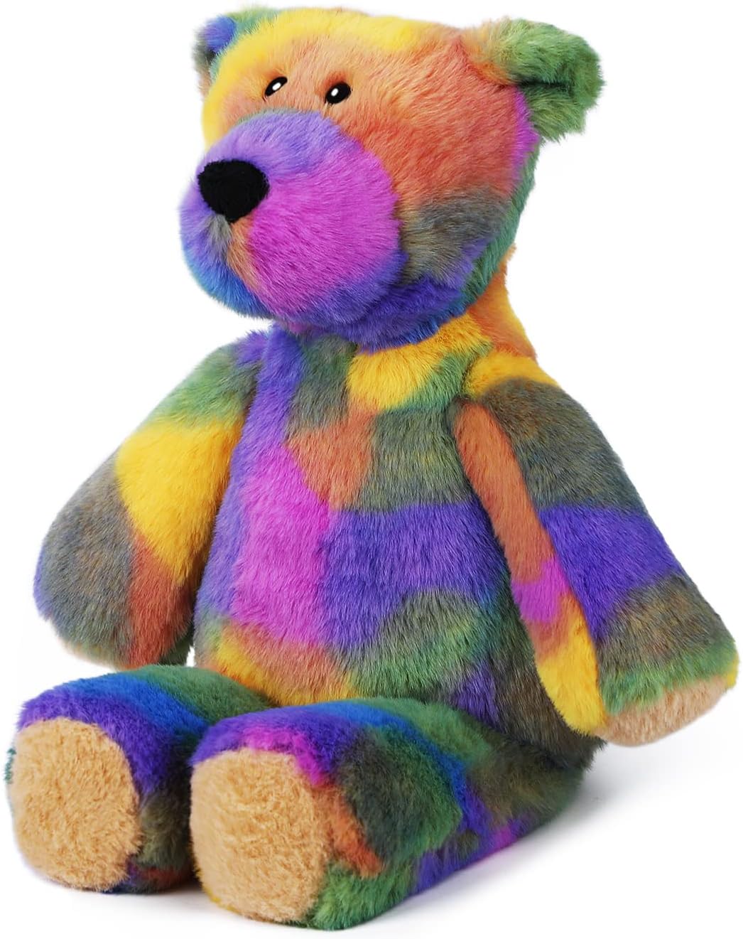 Plush Toy Doll Soft Stuff Animal Kids Children Pillow Gift for Christmas and Valentine (Rainbow Bear)-0