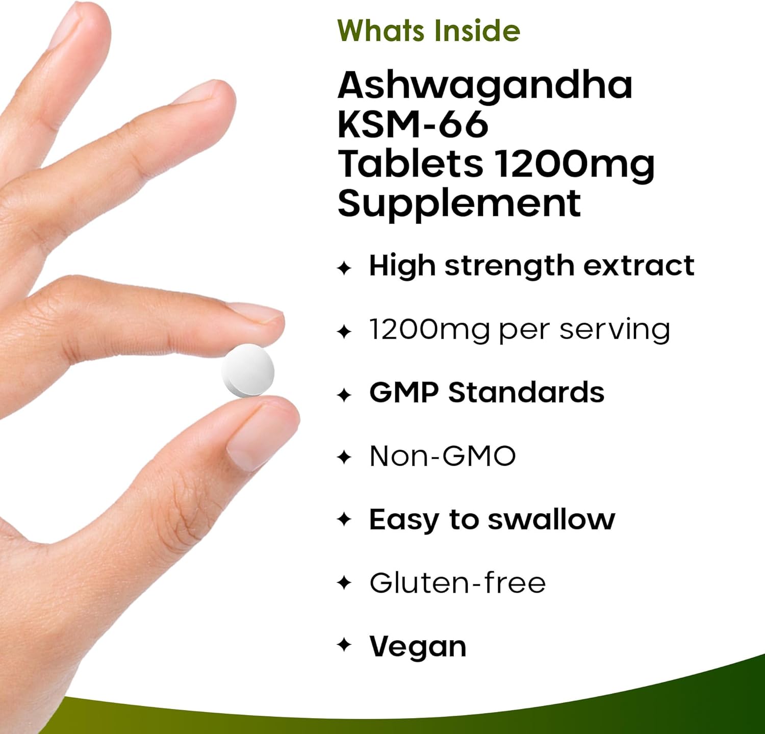 Ashwagandha KSM 66-365 (6 Months Supply) 1200mg Vegan Tablets Pure High Strength Ashwagandha Root Extract - Ashwagandha KSM Tablets Supplement (not Ashwagandha Capsules) Non-GMO & UK Made-1