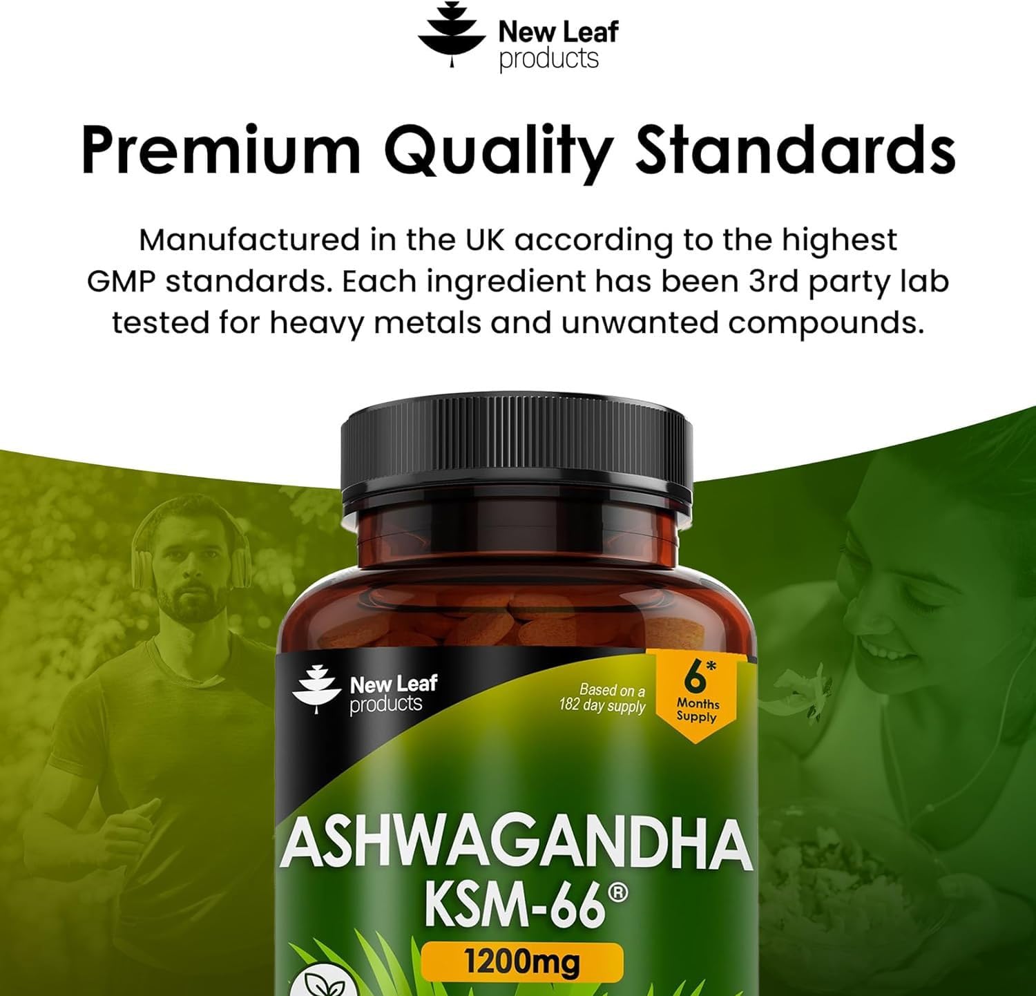 Ashwagandha KSM 66-365 (6 Months Supply) 1200mg Vegan Tablets Pure High Strength Ashwagandha Root Extract - Ashwagandha KSM Tablets Supplement (not Ashwagandha Capsules) Non-GMO & UK Made-4