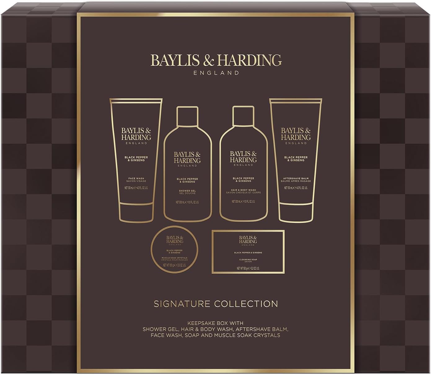 Baylis & Harding Black Pepper & Ginseng Men's Luxury Shower & Prep Gift Set - Vegan Friendly (Pack of 1)-1