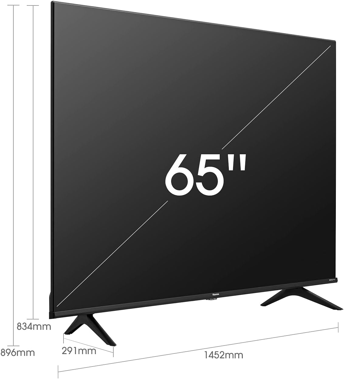 Hisense 65A6BGTUK (65 Inch) 4K UHD Smart TV, with Dolby Vision HDR, DTS Virtual X, Youtube, Netflix, Disney +, Freeview Play and Alexa Built-in, Bluetooth and WiFi (2022 NEW), Operating System VIDAA-6