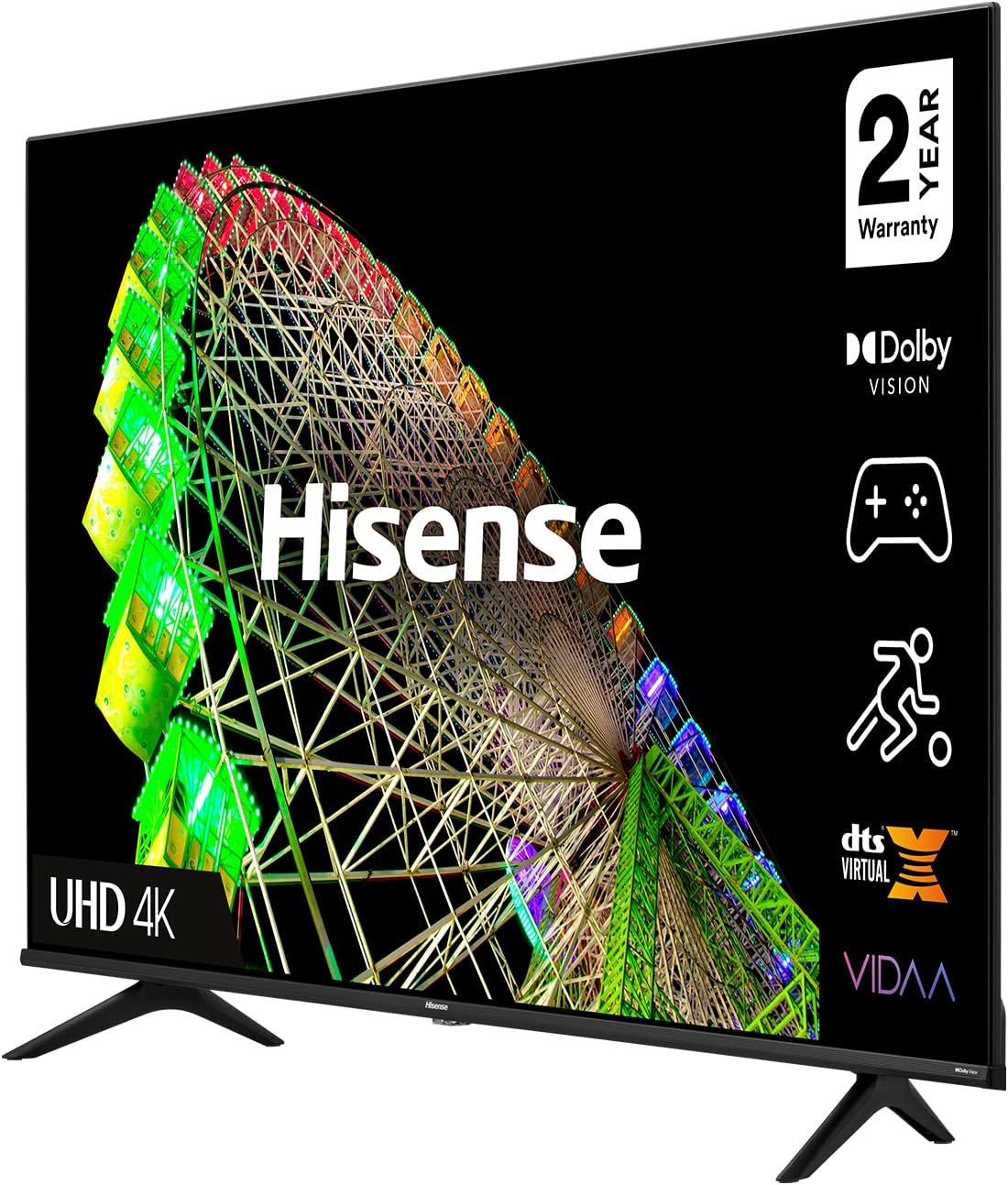 Hisense 65A6BGTUK (65 Inch) 4K UHD Smart TV, with Dolby Vision HDR, DTS Virtual X, Youtube, Netflix, Disney +, Freeview Play and Alexa Built-in, Bluetooth and WiFi (2022 NEW), Operating System VIDAA-7