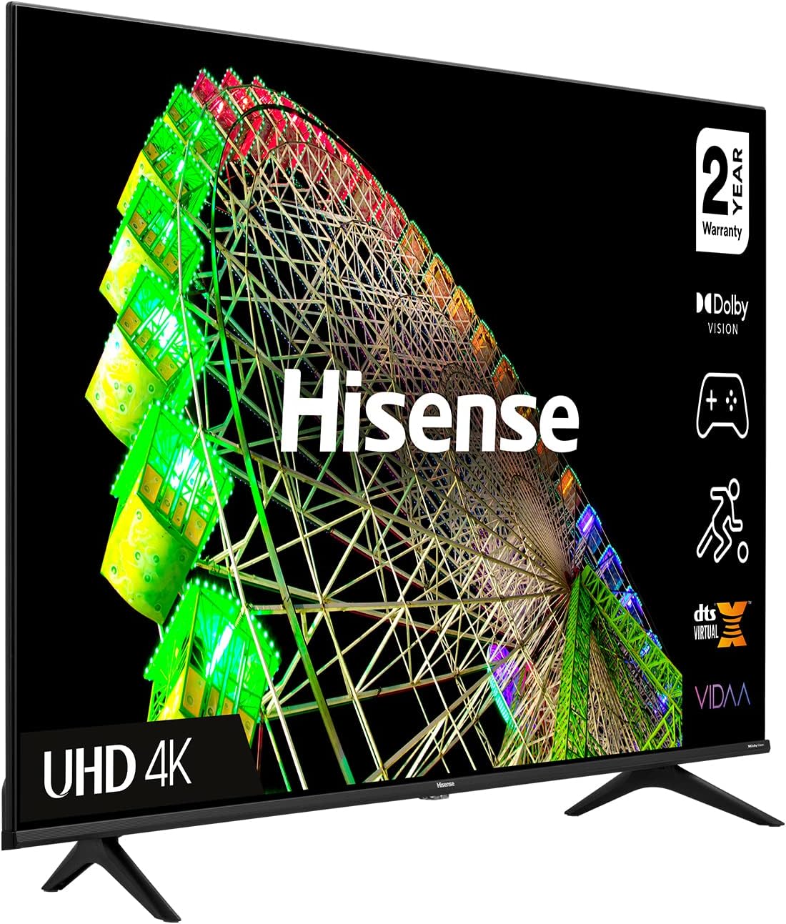 Hisense 65A6BGTUK (65 Inch) 4K UHD Smart TV, with Dolby Vision HDR, DTS Virtual X, Youtube, Netflix, Disney +, Freeview Play and Alexa Built-in, Bluetooth and WiFi (2022 NEW), Operating System VIDAA-8