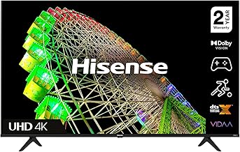 Hisense 50A6BGTUK 4K UHD Smart TV, with Dolby Vision HDR, DTS Virtual X, Youtube, Netflix, Disney +, Freeview Play and Alexa Built-in, Bluetooth WiFi (2022 New), Black, (50 Inch)