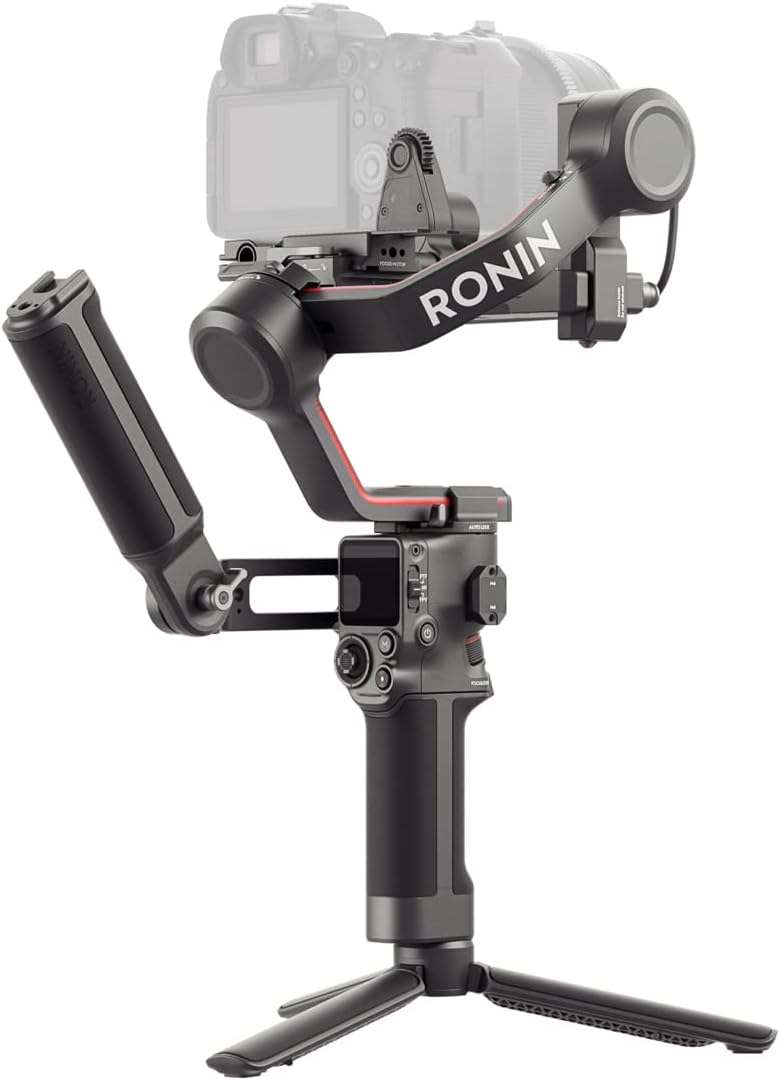 DJI RS 3 Combo - 3-Axis Gimbal Stabilizer for DSLR and Mirrorless Camera, 3 kg (6.6 lbs) Payload, Automated Axis Locks, 1.8" OLED Touchscreen, 3rd-Gen RS Stabilization Algorithm, black-0