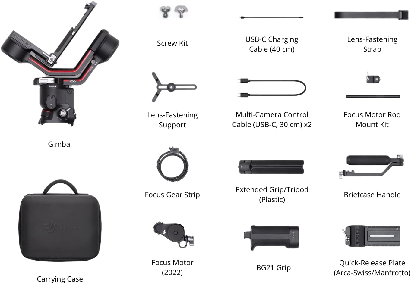 DJI RS 3 Combo - 3-Axis Gimbal Stabilizer for DSLR and Mirrorless Camera, 3 kg (6.6 lbs) Payload, Automated Axis Locks, 1.8" OLED Touchscreen, 3rd-Gen RS Stabilization Algorithm, black-5