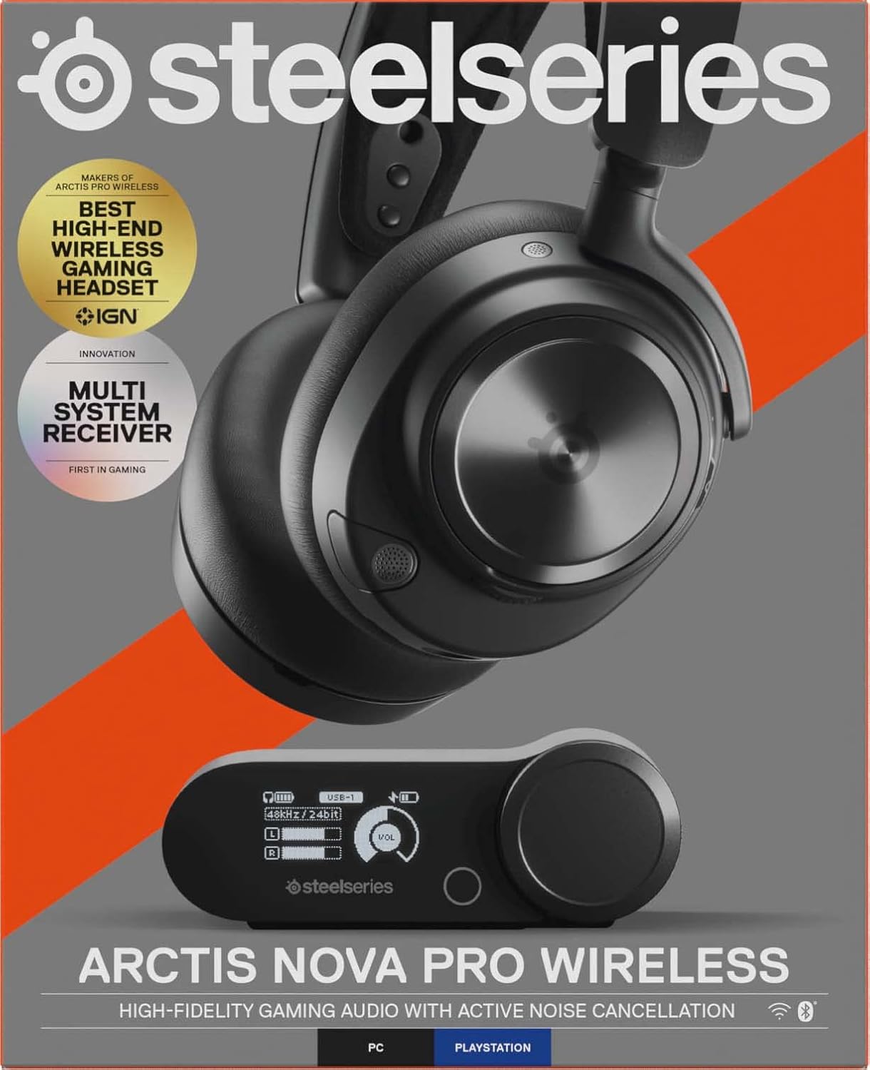 SteelSeries Arctis Nova Pro Wireless Multi-System Gaming Headset - Neodymium Magnetic Drivers - Active Noise Cancellation - Infinity Power System - ClearCast Gen 2 Mic - PC, PS5, PS4, Switch, Mobile-16