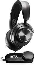 SteelSeries Arctis Nova Pro - Multi-System Gaming Headset - Premium Hi-Fi Drivers- Hi-Res Audio - 360° Spatial Audio- GameDAC Gen 2 - ESS Sabre Quad-DAC - Stealth Retractable Mic - PC, PS5/PS4, Switch