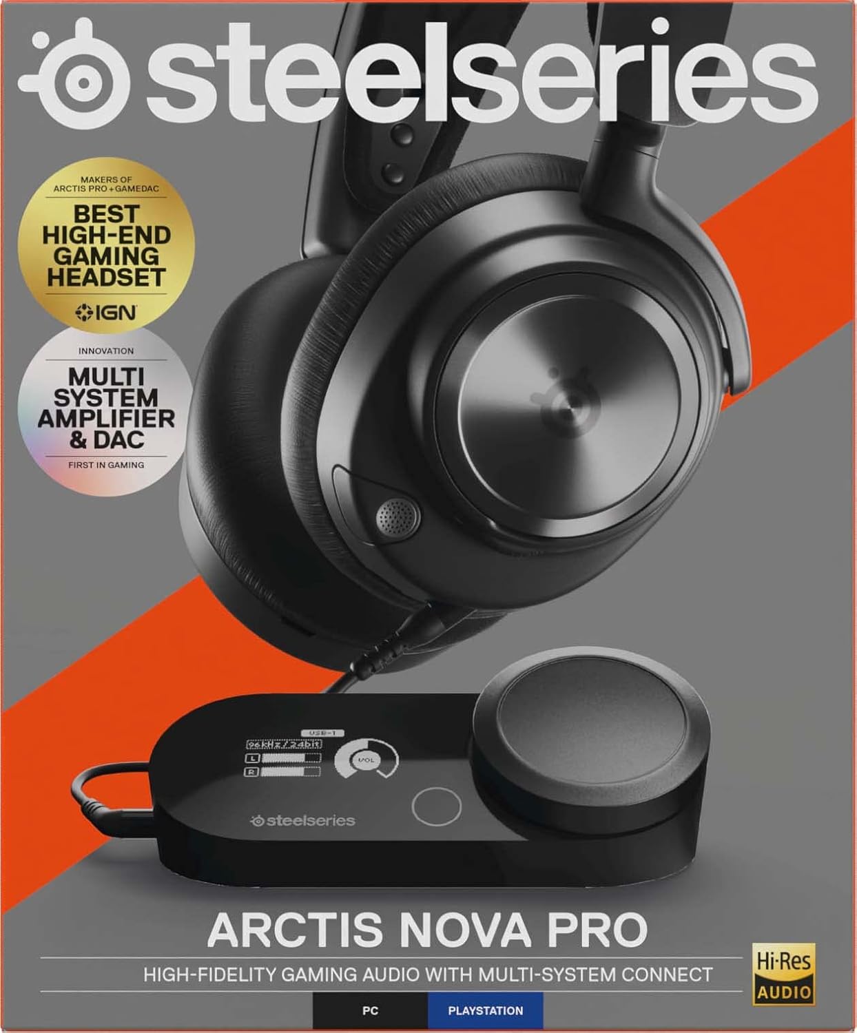 SteelSeries Arctis Nova Pro - Multi-System Gaming Headset - Premium Hi-Fi Drivers- Hi-Res Audio - 360° Spatial Audio- GameDAC Gen 2 - ESS Sabre Quad-DAC - Stealth Retractable Mic - PC, PS5/PS4, Switch-13