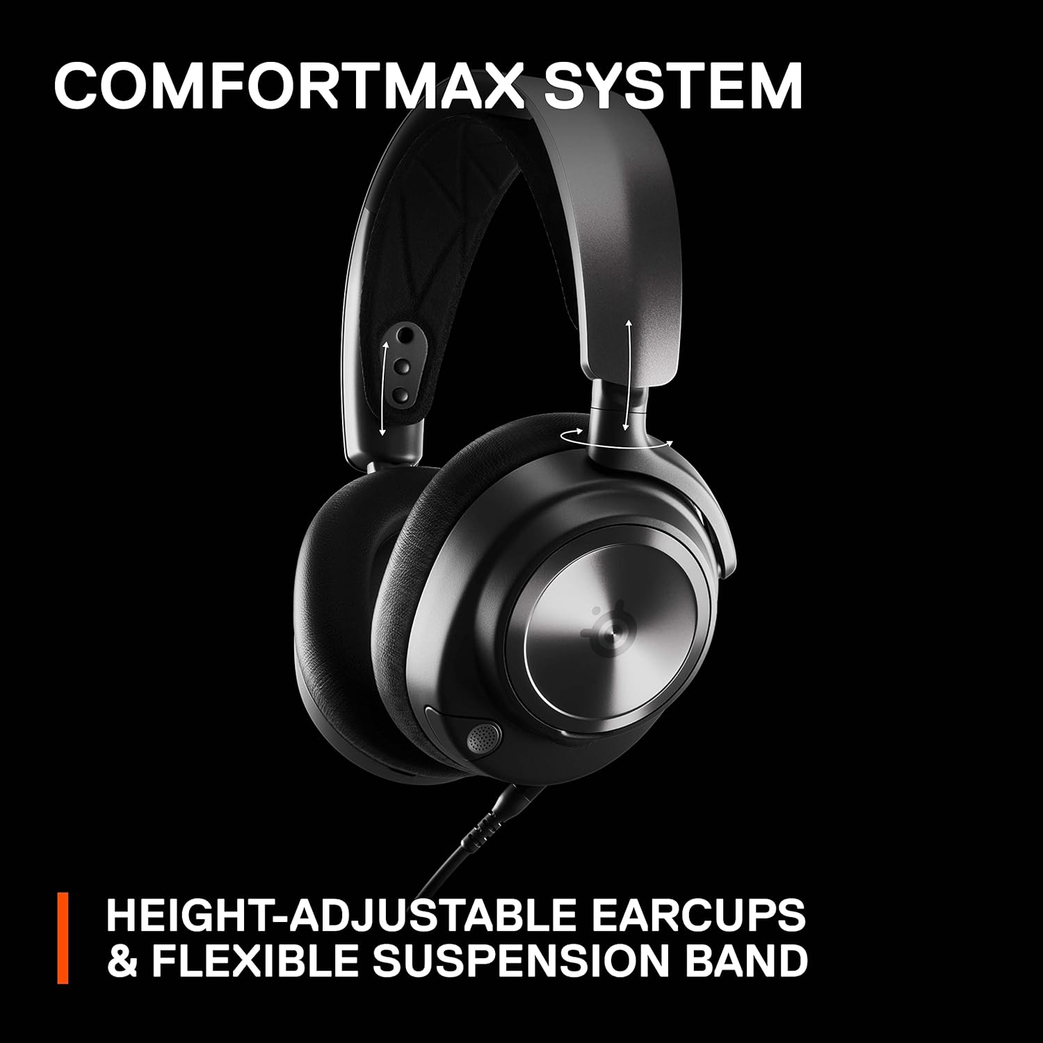 SteelSeries Arctis Nova Pro - Multi-System Gaming Headset - Premium Hi-Fi Drivers- Hi-Res Audio - 360° Spatial Audio- GameDAC Gen 2 - ESS Sabre Quad-DAC - Stealth Retractable Mic - PC, PS5/PS4, Switch-7