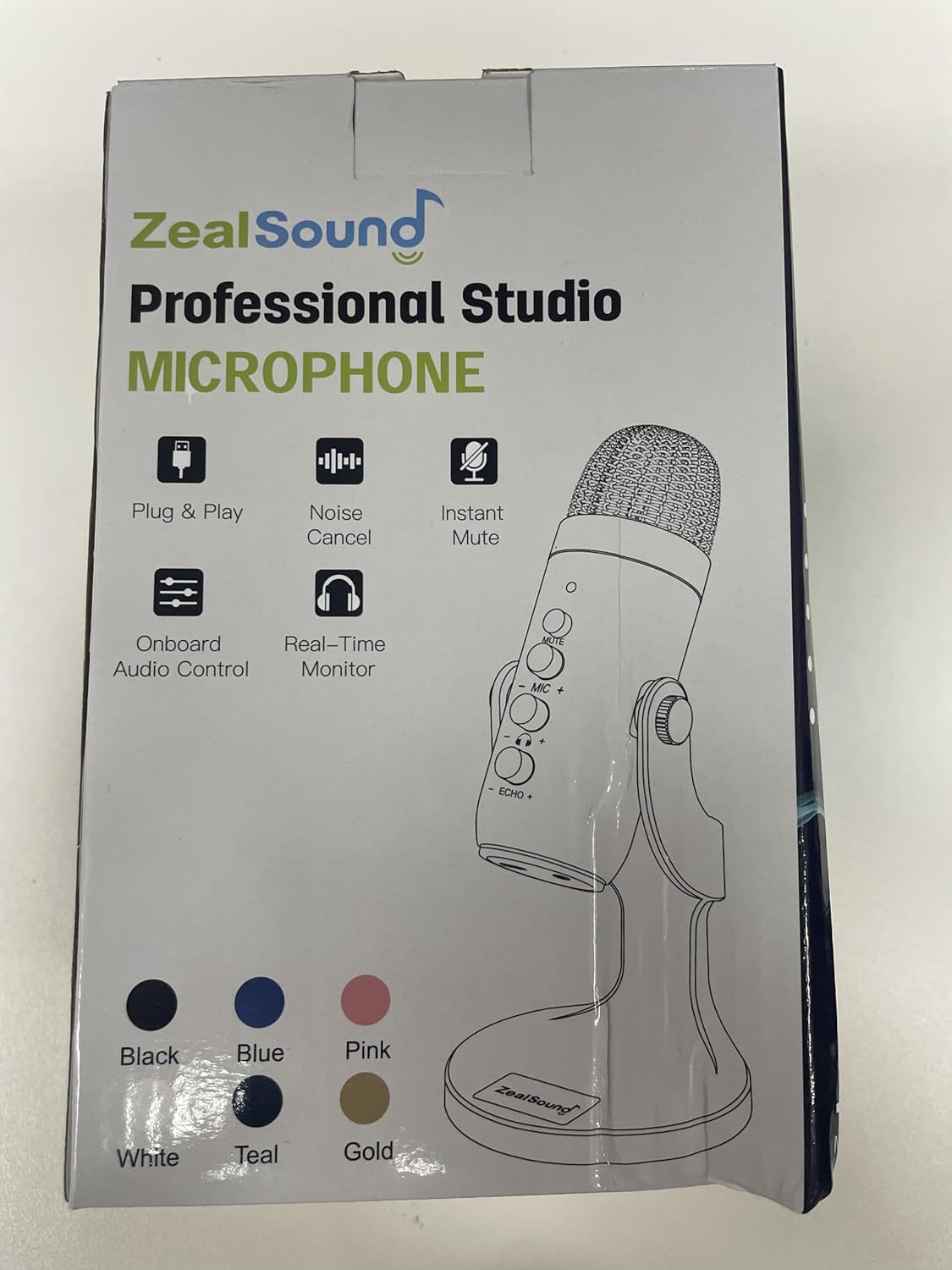 zealsound USB Microphone, PC Phone Podcast Mic, Condenser Gaming microphones for PS4&5, W/Quick Mute, Echo/Gain knob, Plug & Play for Streaming, Vocal Recording, ASMR, YouTube,Twitch on Mac Windows-8