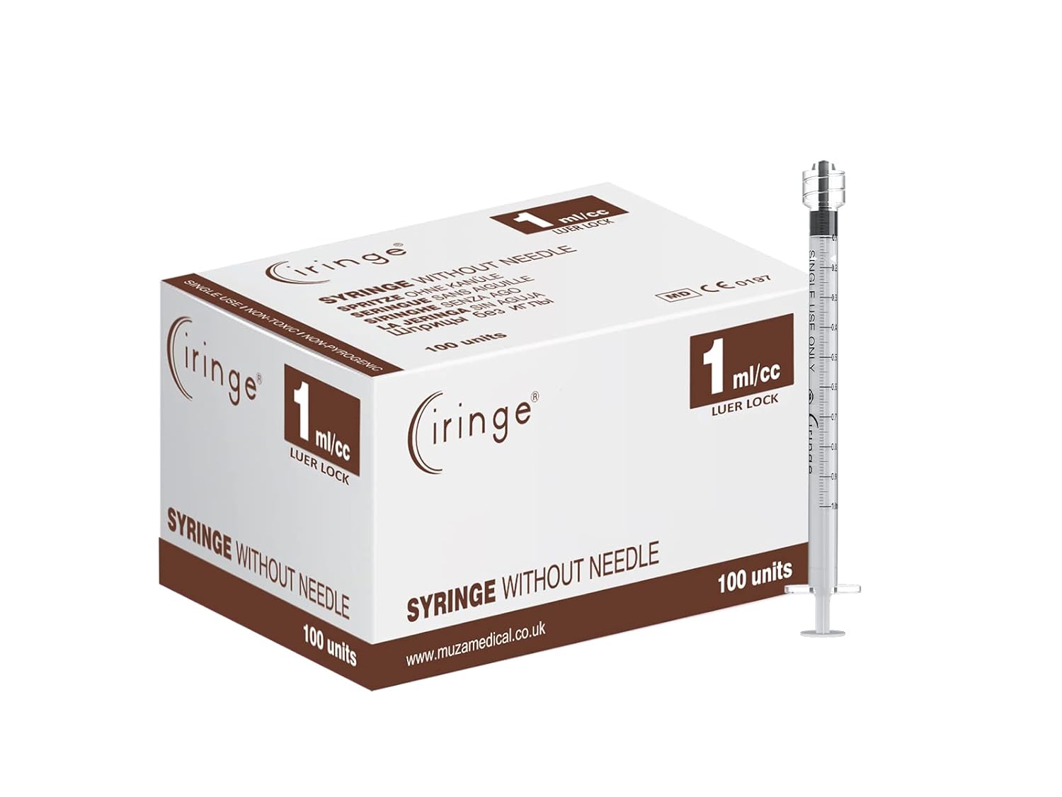 Ciringe 1 ml Lock Syringe - Pack of 100-0