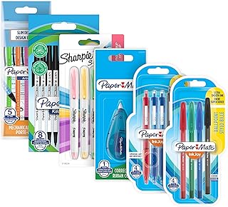 Paper Mate & Sharpie Pens Set | Stationery Supplies | Ballpoint Pens, Highlighters, Mechanical Pencils & Correction Tape | Perfect for School & Office | 26 Count