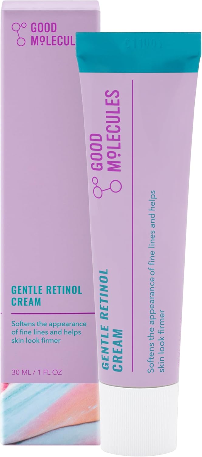 Good Molecules Gentle Retinol Cream 30ml/1oz - Night Cream With Retinol And Bakuchiol - Anti-Aging Skincare For Face Minimize Fine Lines, Wrinkles, Breakouts, Enlarged Pores, Hyperpigmentation-0