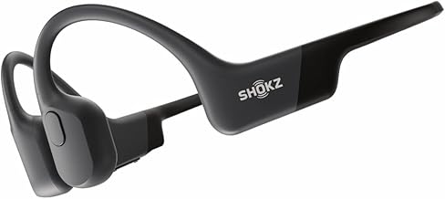 SHOKZ OpenRun Bone Conduction Sports headphones, IP67 Waterproof bluetooth earphones for running, work out(Black)