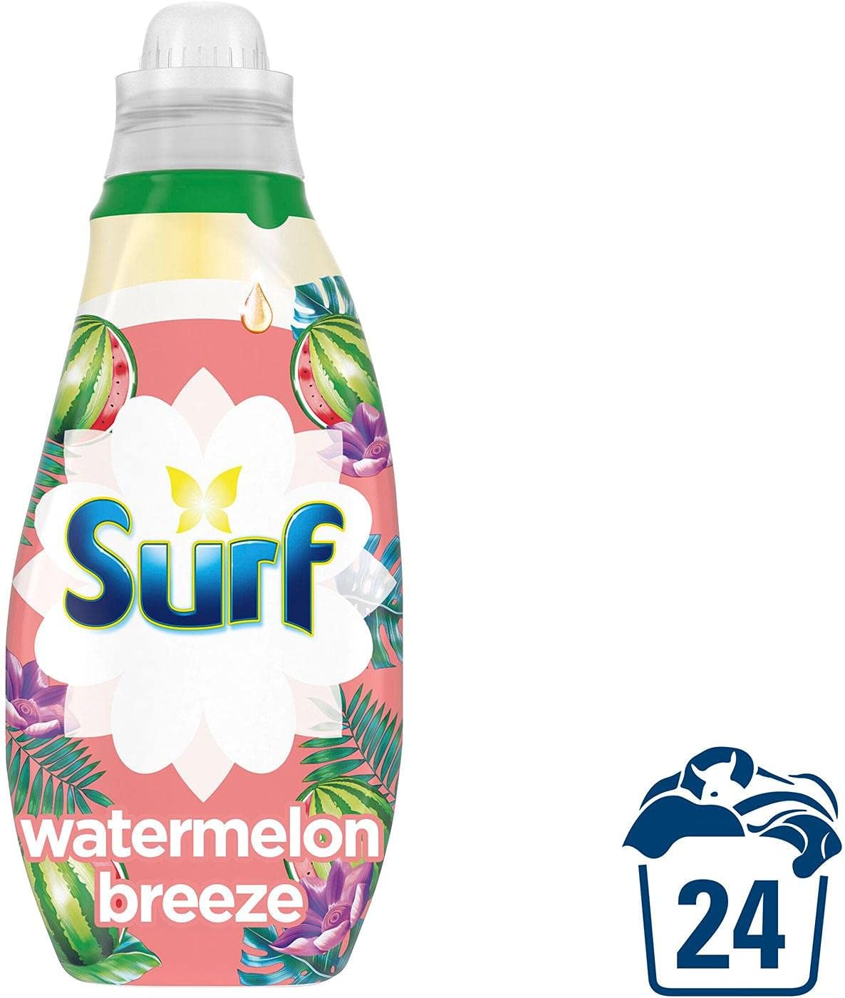 4 pack of Surf Watermelon Breeze Concentrated Liquid Detergent 648ml, 24 washes with Long Lasting Fragrance and Natural Essential Oil, For Burst of Uplifting Fragrance-3