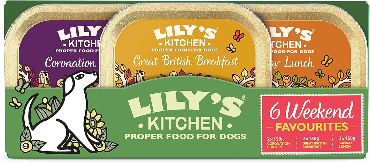 Lily's Kitchen Natural Adult Wet Dog Food Trays Weekend Favourites Mixed Pack 6 x 150g-0